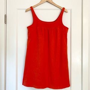 J. Crew Tank Dress Red Cotton Shift